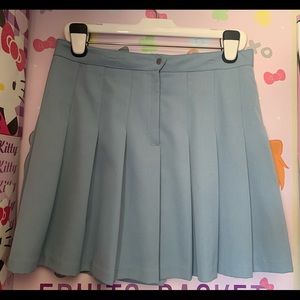 blue high waist skirt